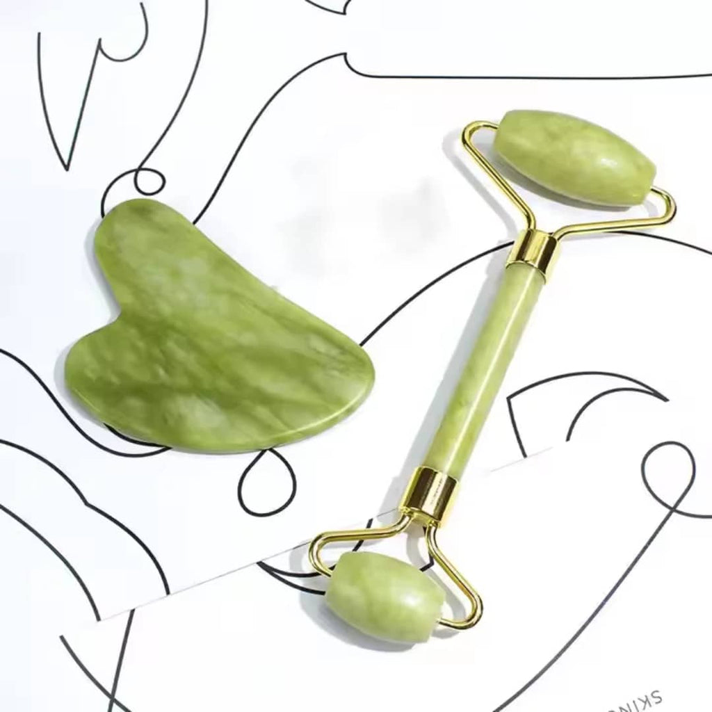 kit visage roller guasha + jade roller